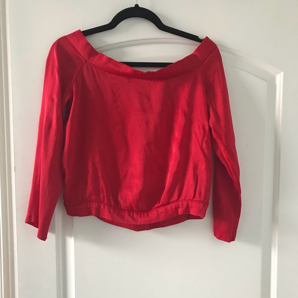 Bardot Red Off the Shoulder Top